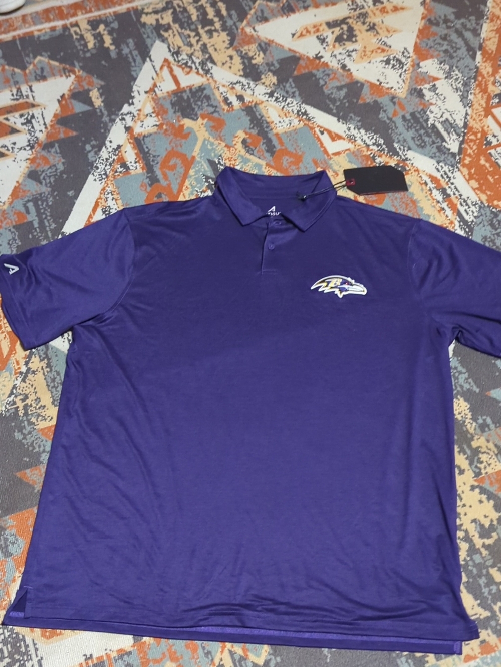 NFL Baltimore Ravens Augusta Dri Fit Elite Coaches Blade Polo Golf Shirt Mens L